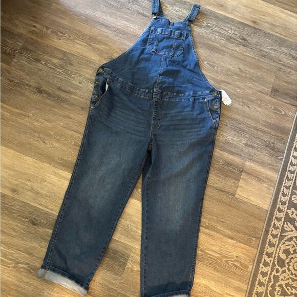 Women's Maternity Denim Overalls Sz XL - Picture 4 of 6